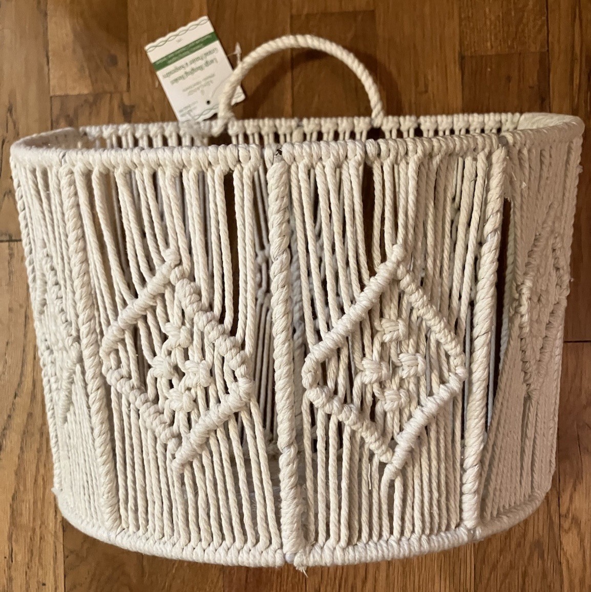 NWT Ashland 3 Piece Macrame & Wire Hanging Basket Organizers