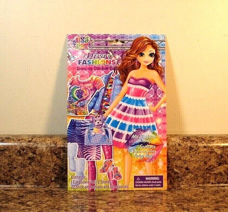 Lisa Frank Diva Fashions Dress Up Sticker Doll Tatey Bug Set NEW