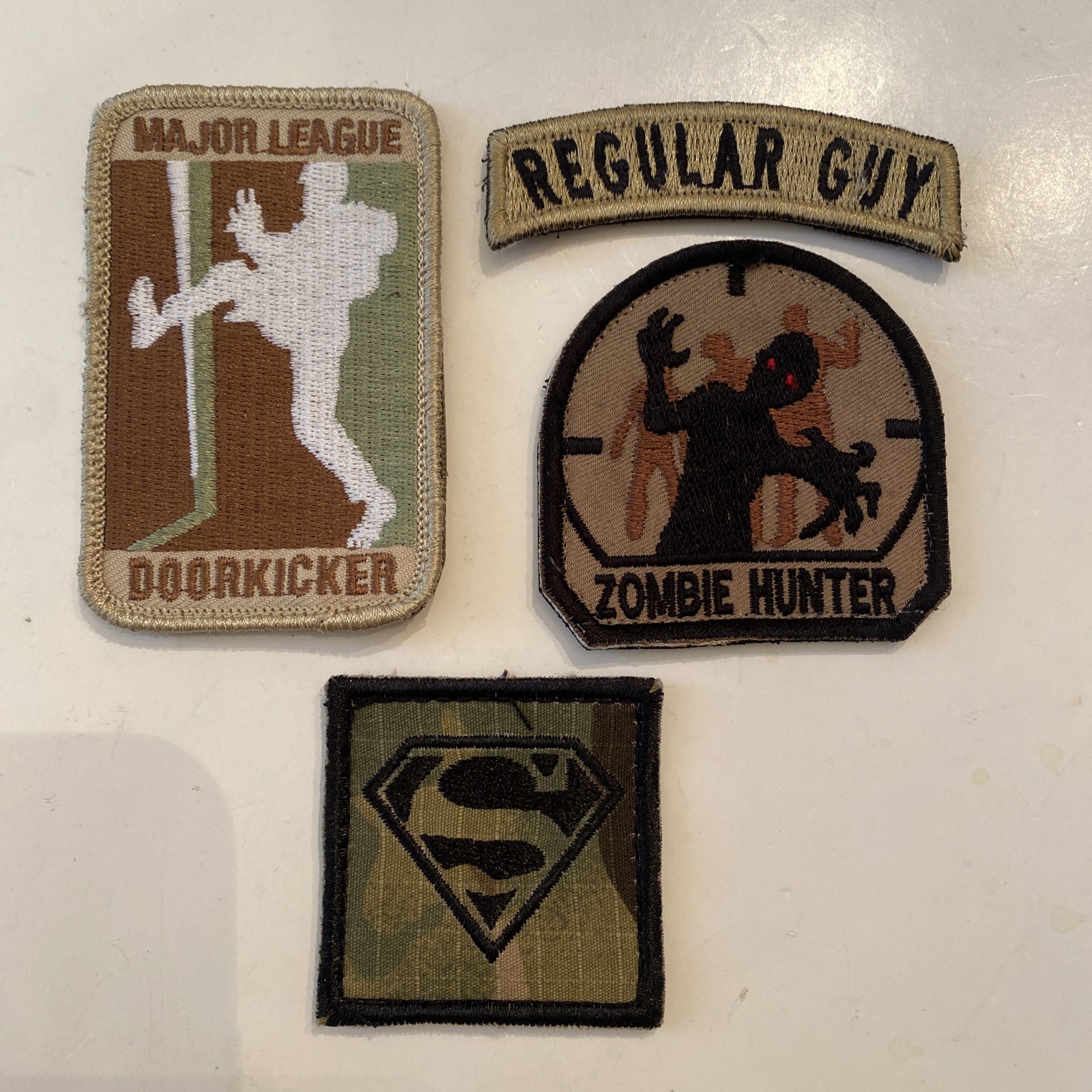 Tactical Patch Lot 4 Superman Zombie Hunter Major Leag. Doorkicker Regular Guy