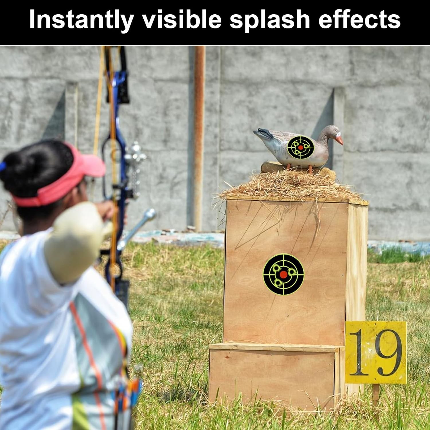 3 Inch Splatter Shooting Targets - 200 Pcs/Roll Self-Adhesive Reactive Stickers,