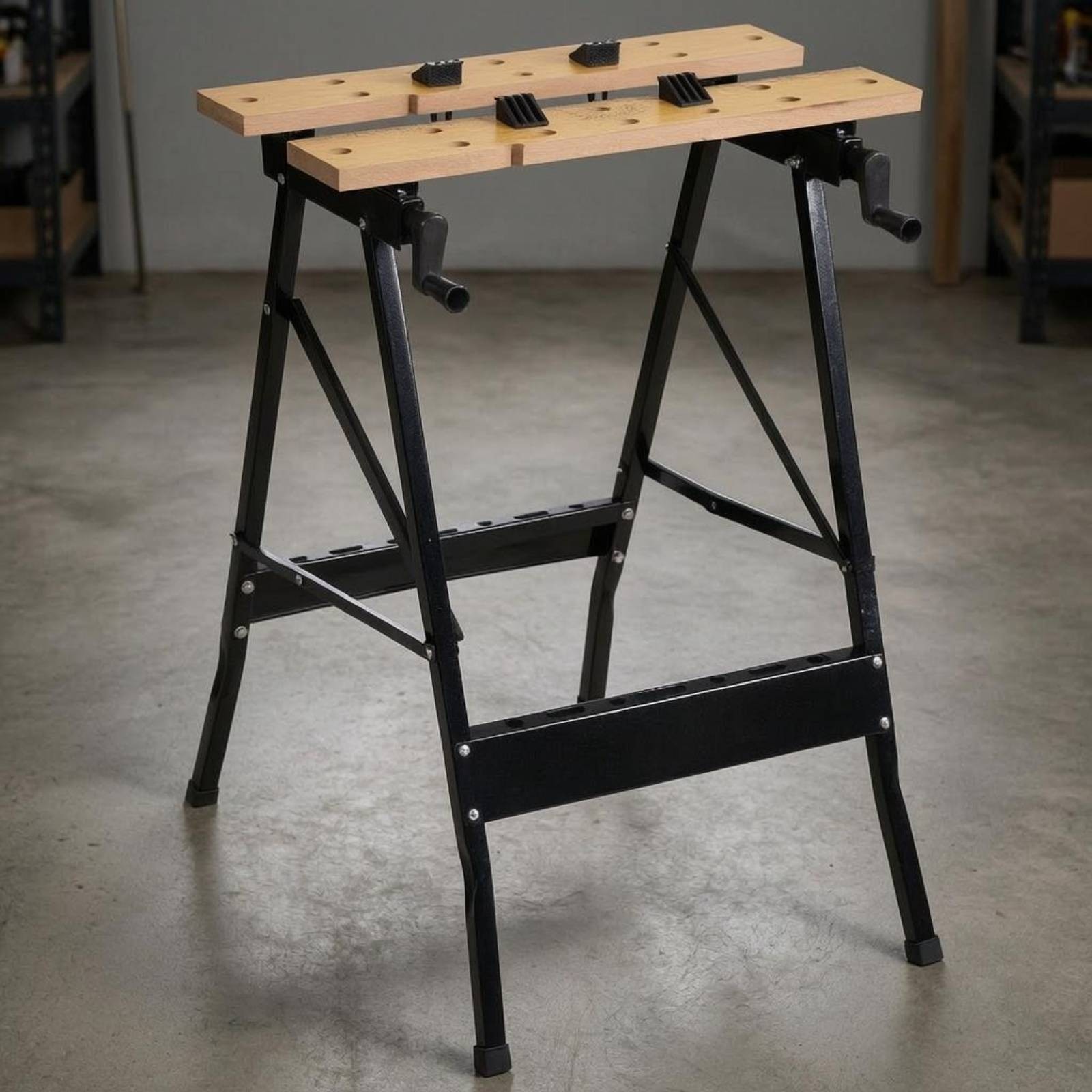 Folding Work Table Foldable Portable Work Table Adjustable Opening for Workshop