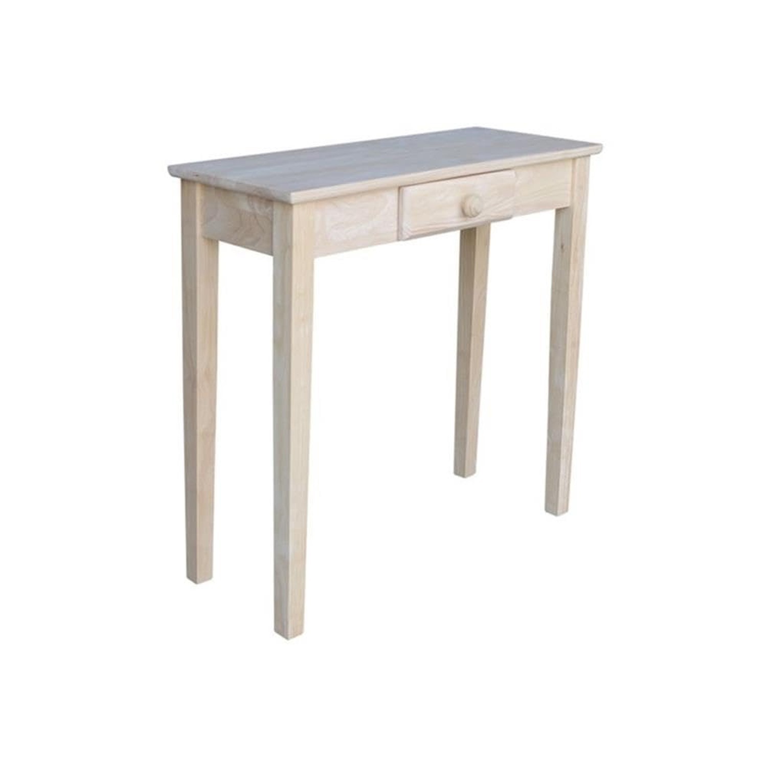 IC International Concepts, Rectangular Hall Table W/Drawer , Solid Real Wood,...