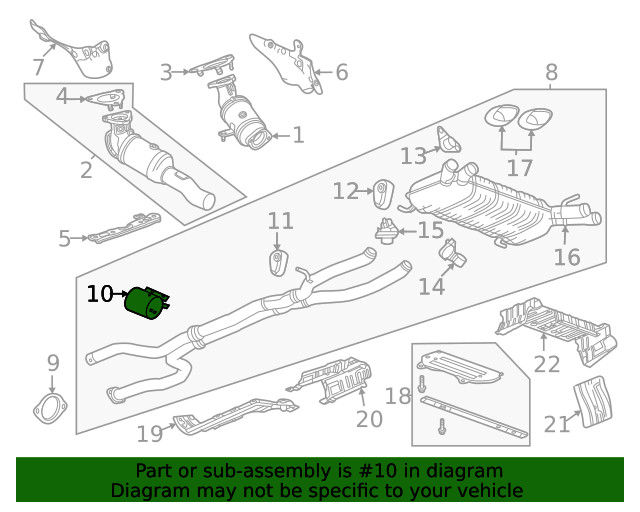 Genuine GM Tailpipe Extension Clamp 84612124