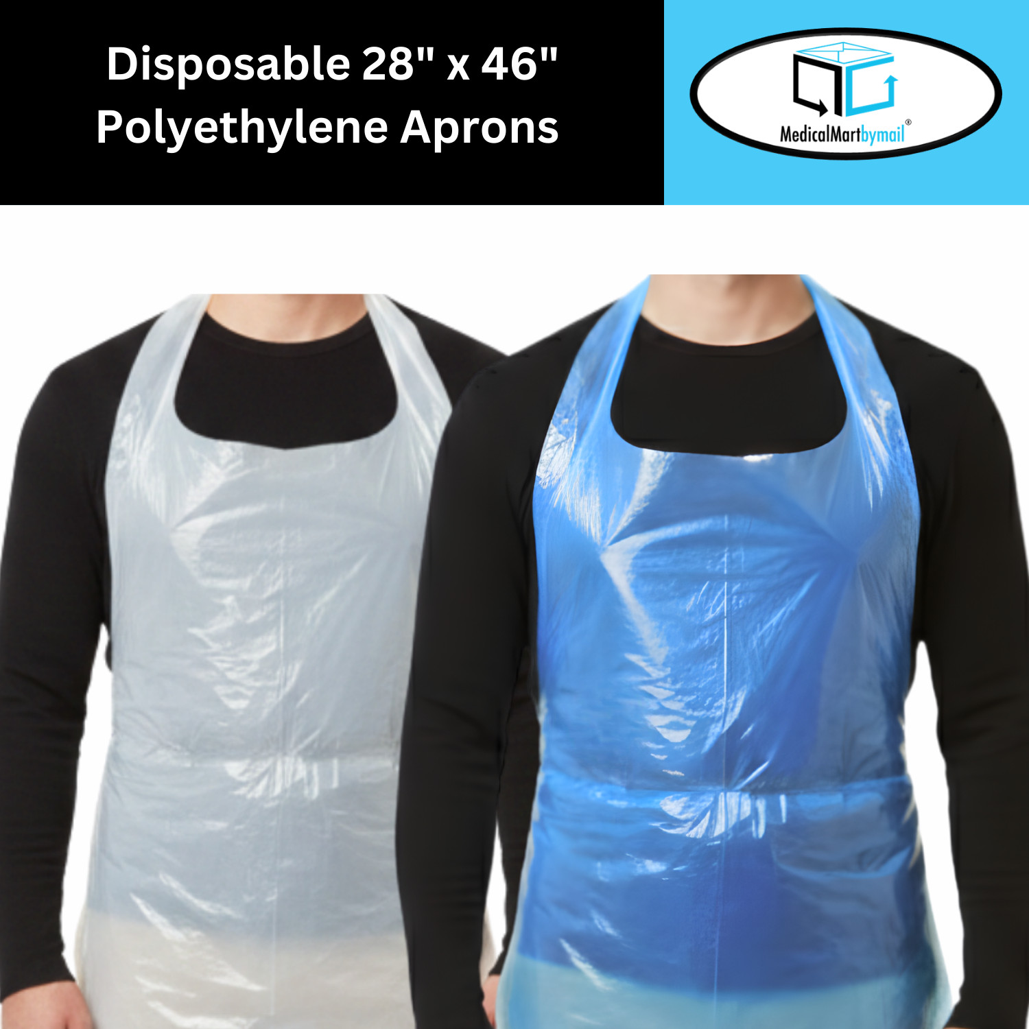 1000 to 2000 Disposable PE 1 Mil Aprons 28" x 46" Uses Painting Cooking