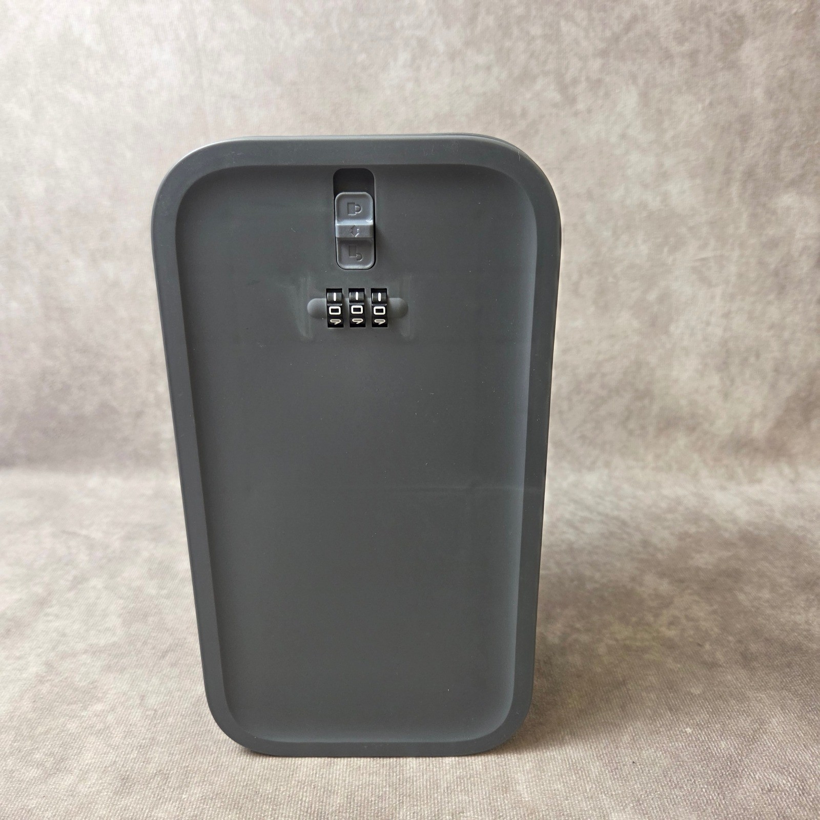 Gray Plastic Lock Box with 3-Digit Combination Security Storage Case 4 Valuables