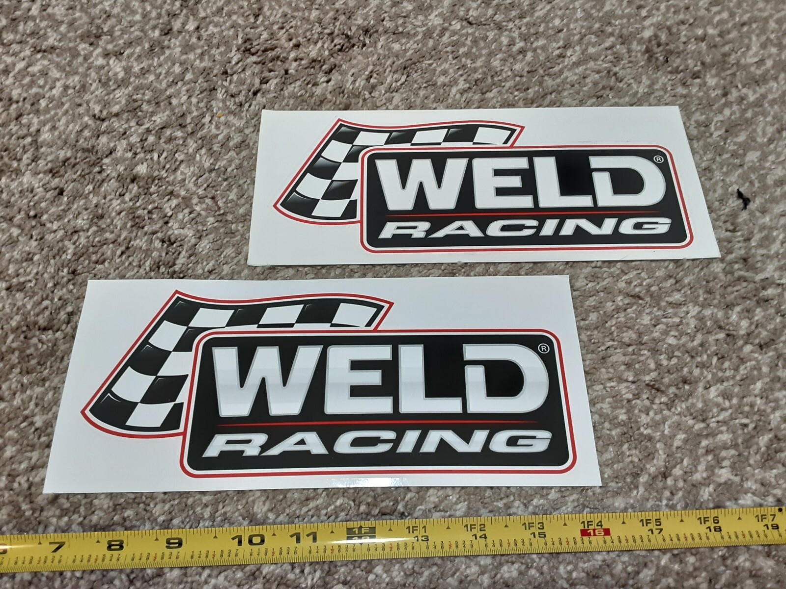 Lot of 2 Classic Weld Racing Wheels Racing Decals Stickers Outlaw NHRA Nascar RT