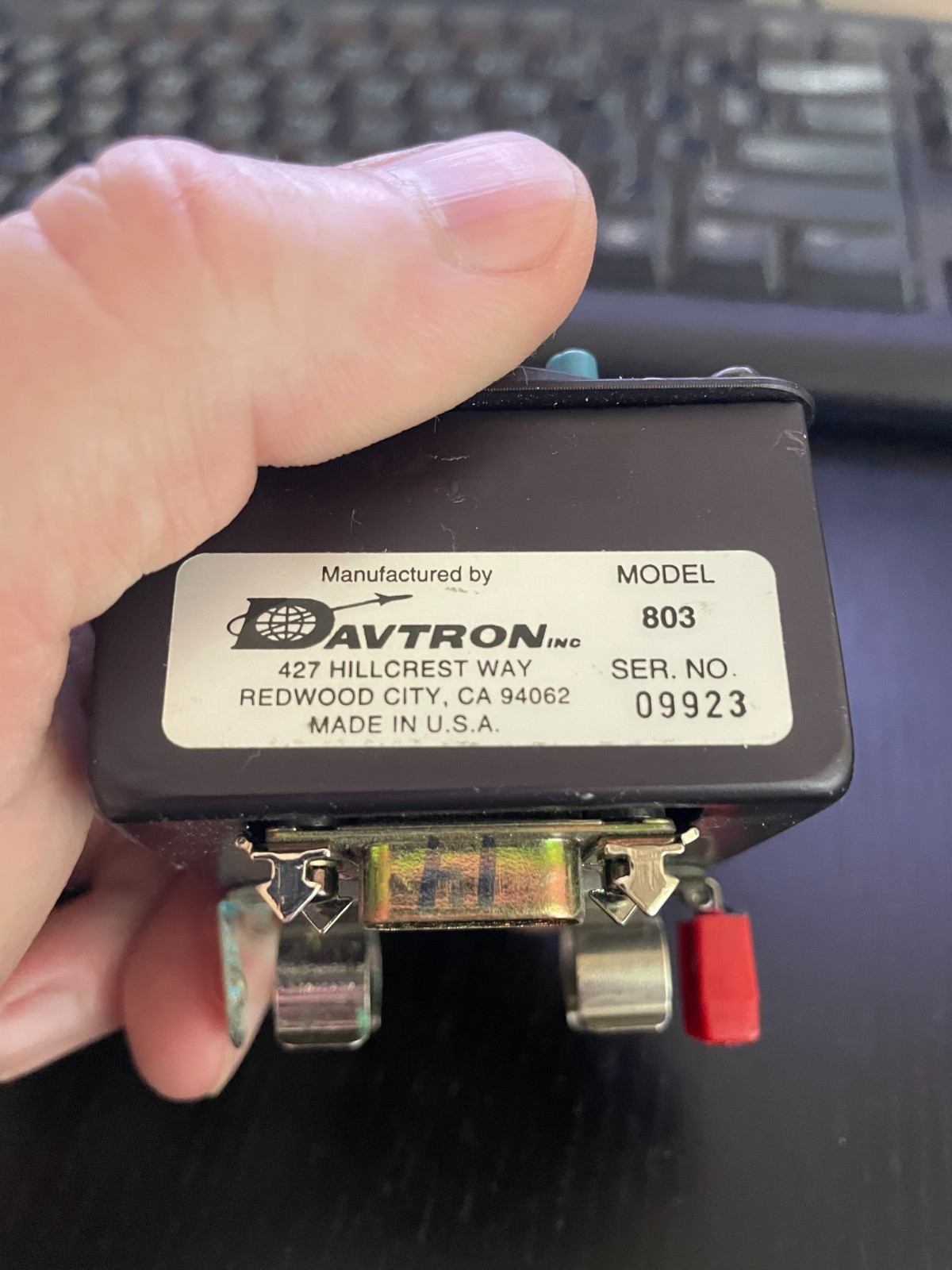 Davtron Model 803 Digital Clock, S/N 09923