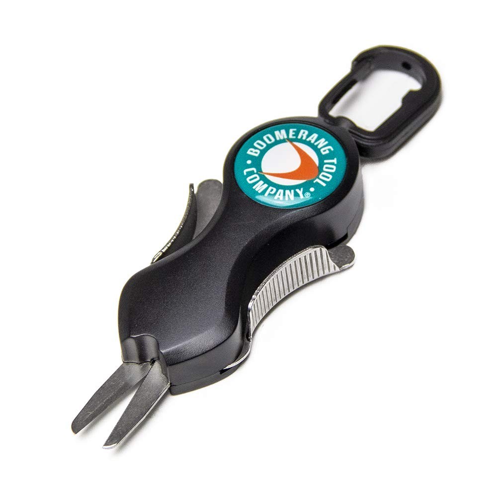 Long SNIP Fishing Line Cutter for Fly Fishing with Retractable Tether and Sta...
