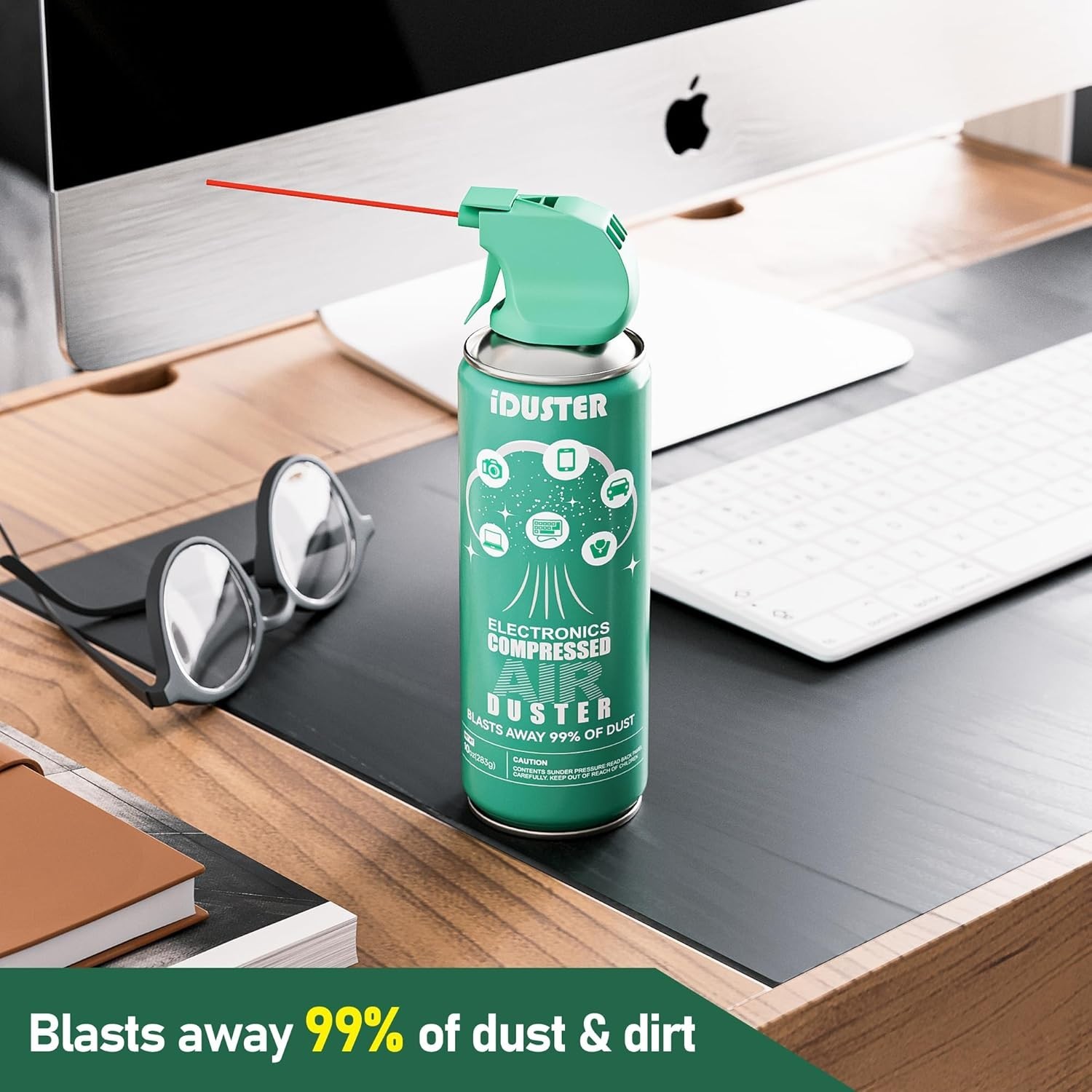 Disposable Compressed Duster, Computer Cleaner, Keyboard Cleaner, 1 Pack, 10 oz