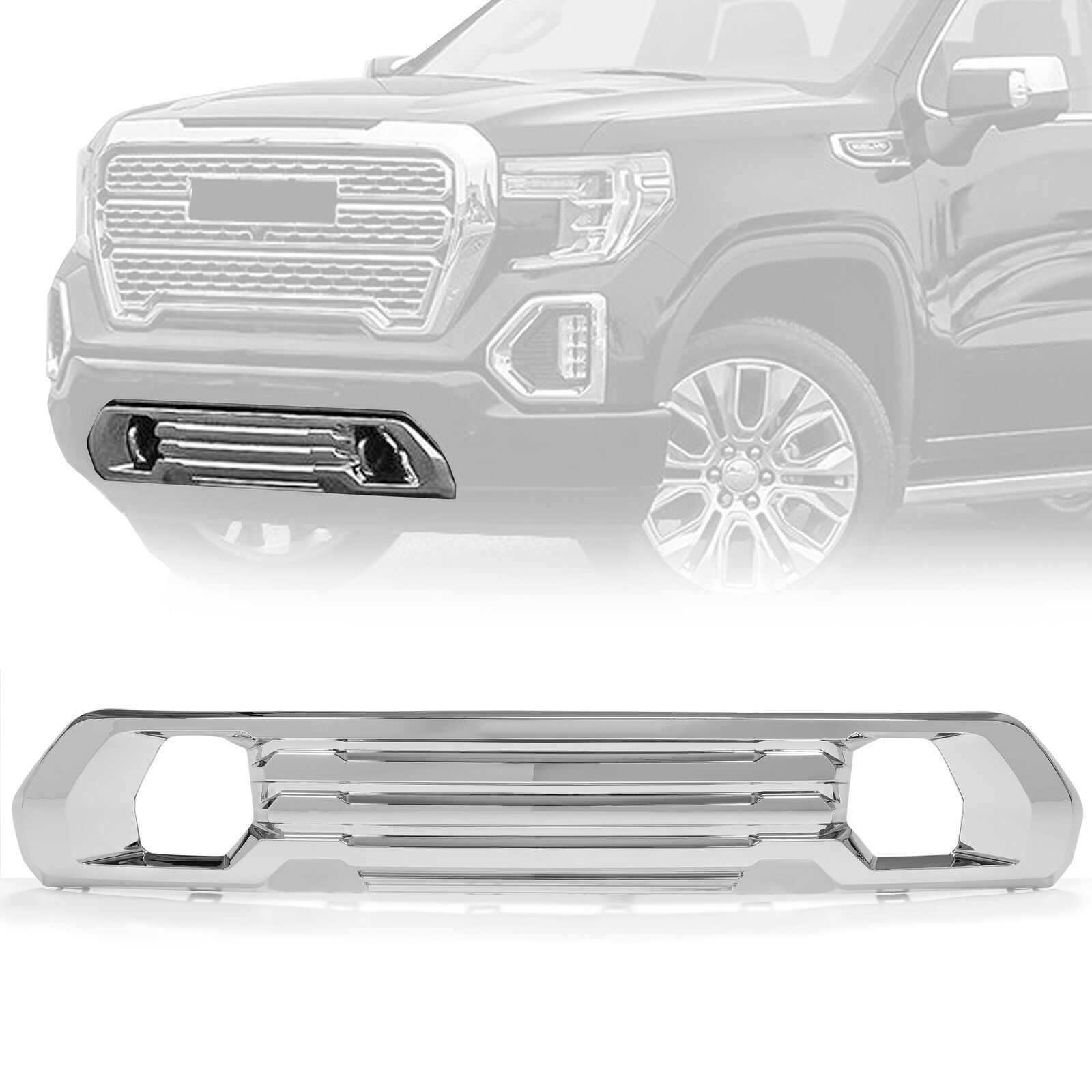 Chrome Lower Bumper Filler Skid Plate Fits 2019-2022 GMC Sierra 1500 AT4 Denali