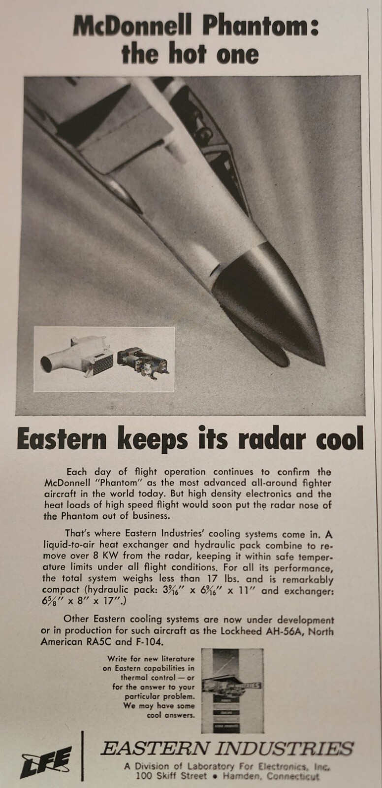 McDonnell Phantom Aircraft Plane Picture Original Magazine Ad Vintage