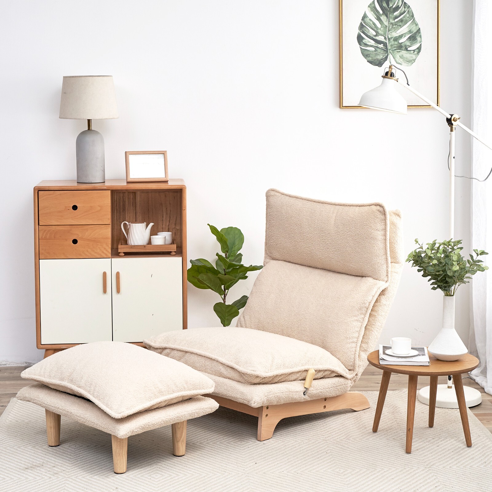 Lazy Sofa Chair, Foldable Reclining Chair, Functional Lounge Chair