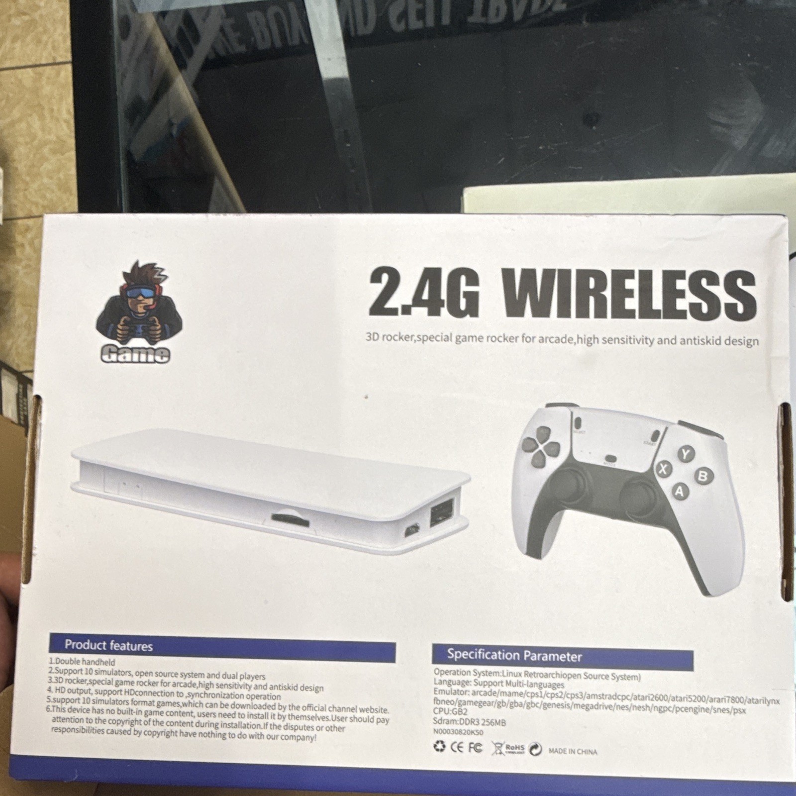 Game Stick Pro 4K UHD HDMI Microconsole w/ Wi-Fi, 2.4G Wireless Controllers