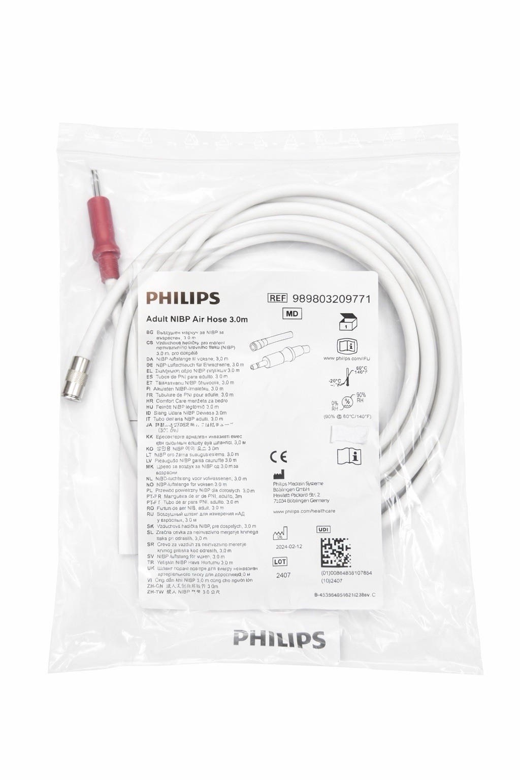 Philips 989803209771 Adult Air Hose 3.0m Tube NEW