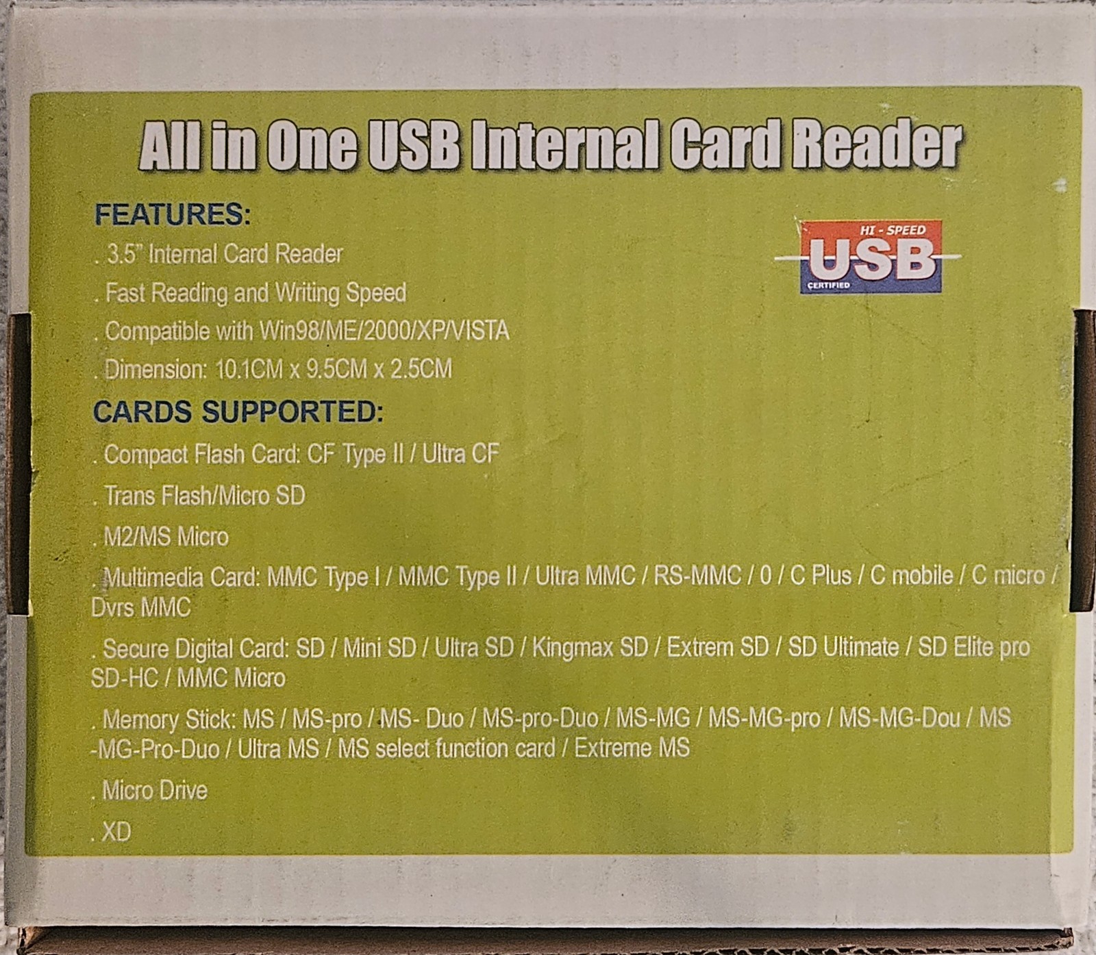Logisys All in One USB Internal Card Reader/ FP528BK