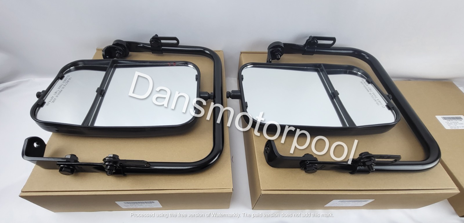 HUMVEE HMMWV Mirror Set Complete With Brackets New Black M998 M1114