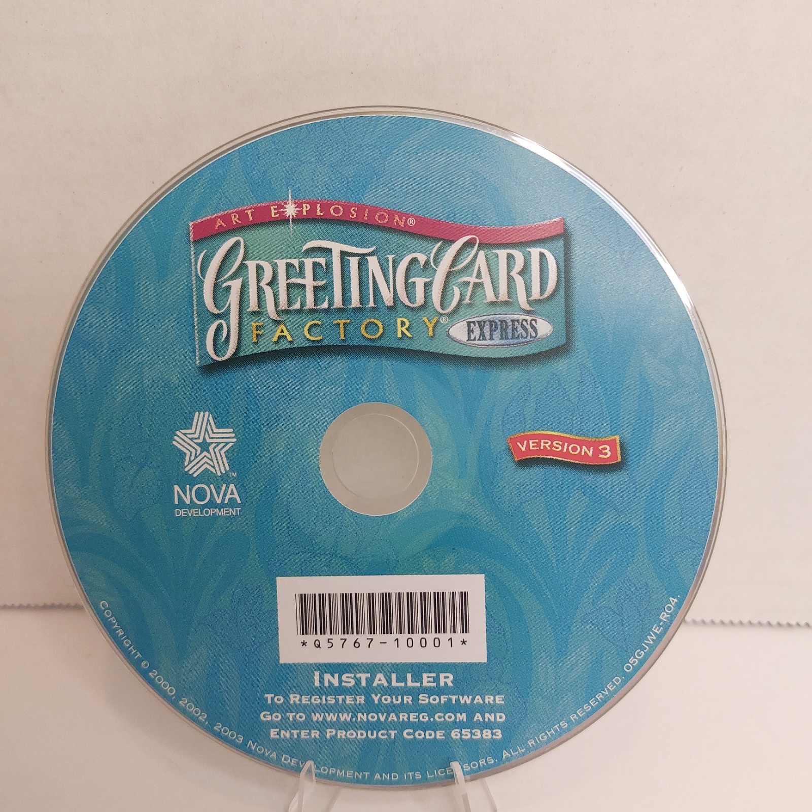 Greeting Card Factory Express Version 3 PC CD Art Explosion Nova Software