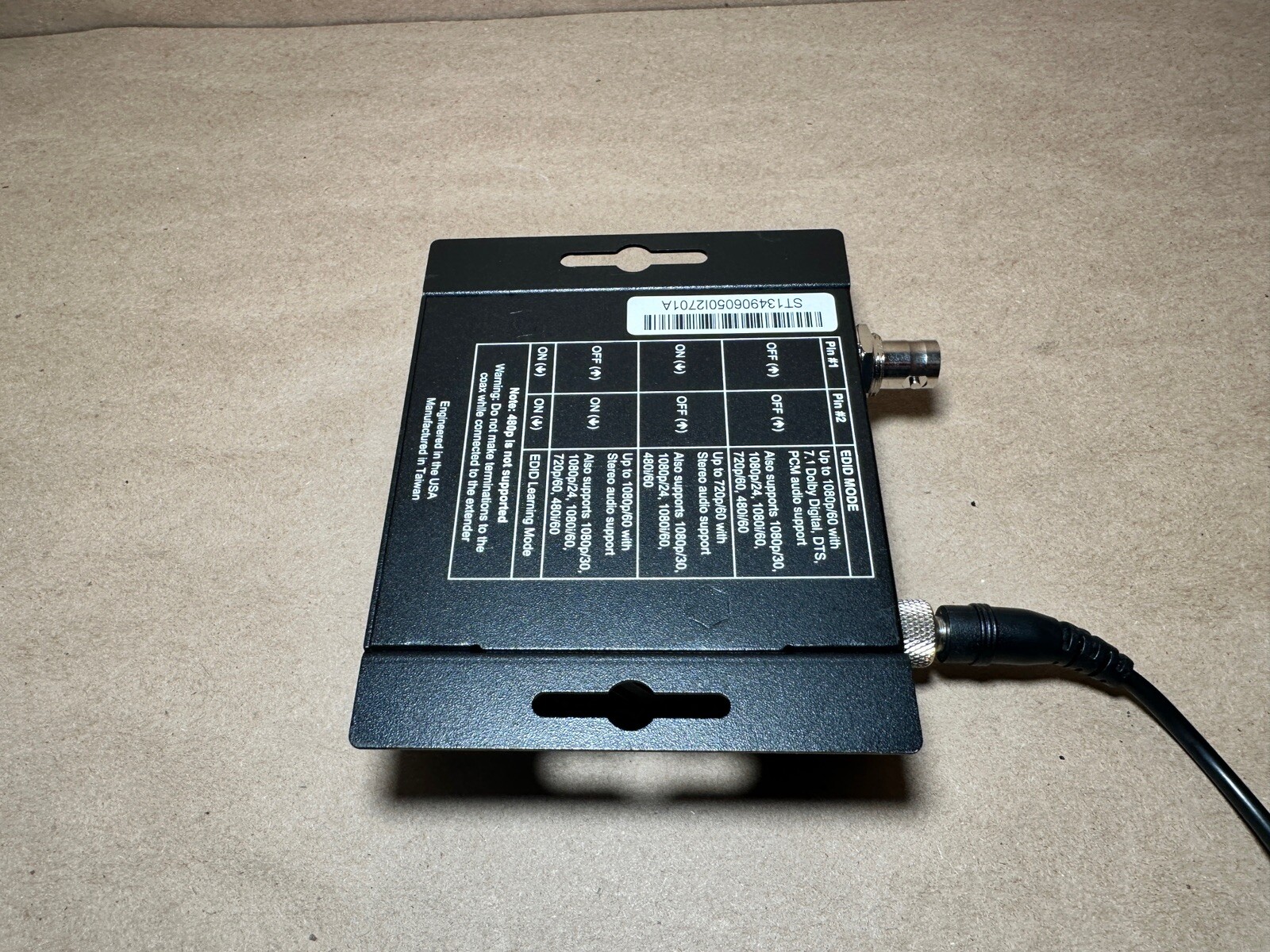 Binary B-400-1COAX-HDIR Transmitter and Power Cord ONLY