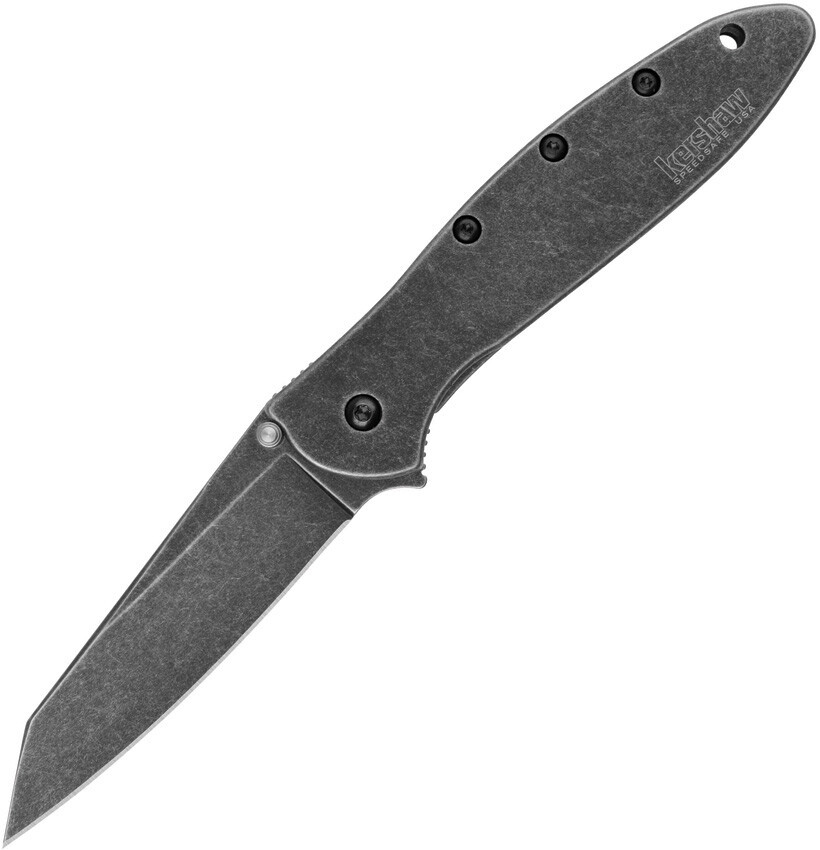 Kershaw Random Leek A/O Framelock 3" Stainless BlackWash Folding Knife 1660RBW