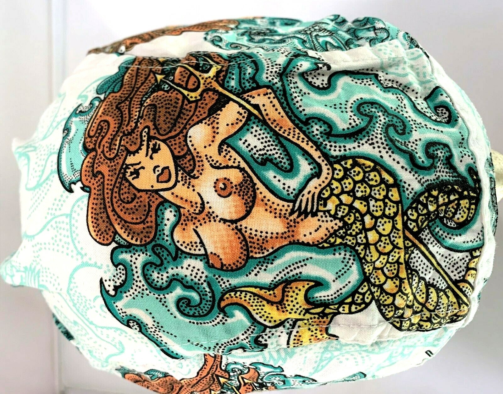 Risque Mermaid Deluxe Head Wrap Doo Rag Skull Cap with Sweatband
