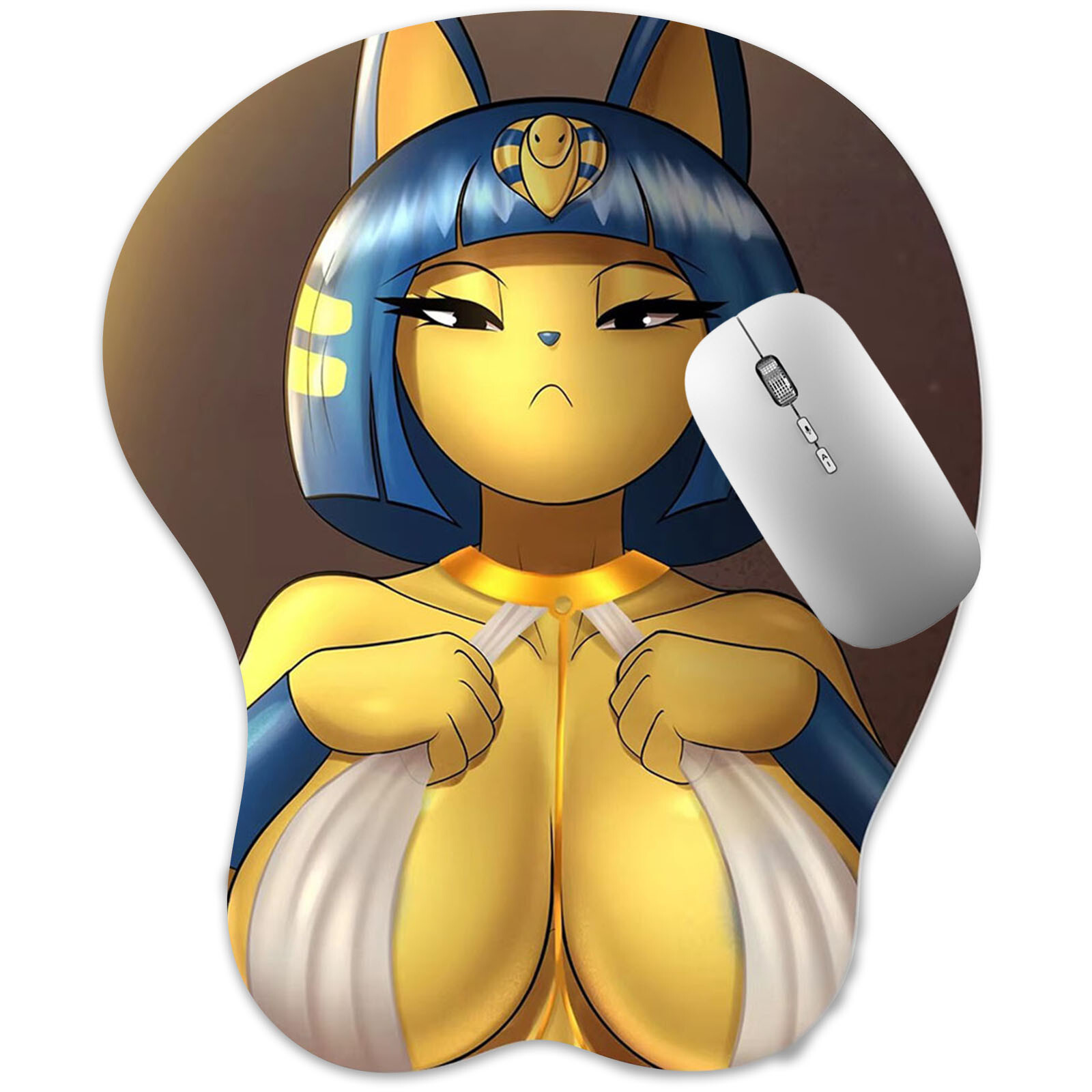 3D Mousepad Oppai Mouse pad with Wrist Rest Pain Relief Mouse Mat Ankha