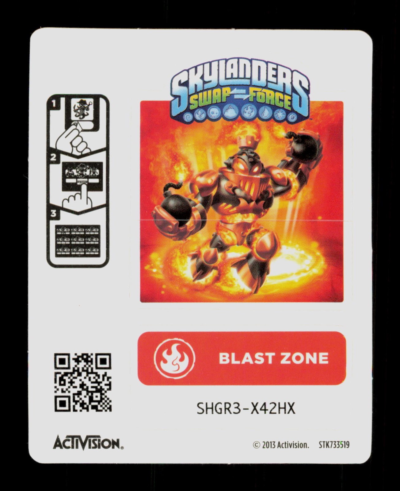 Blast Zone Skylanders Swap Force 2013 Activision Sticker