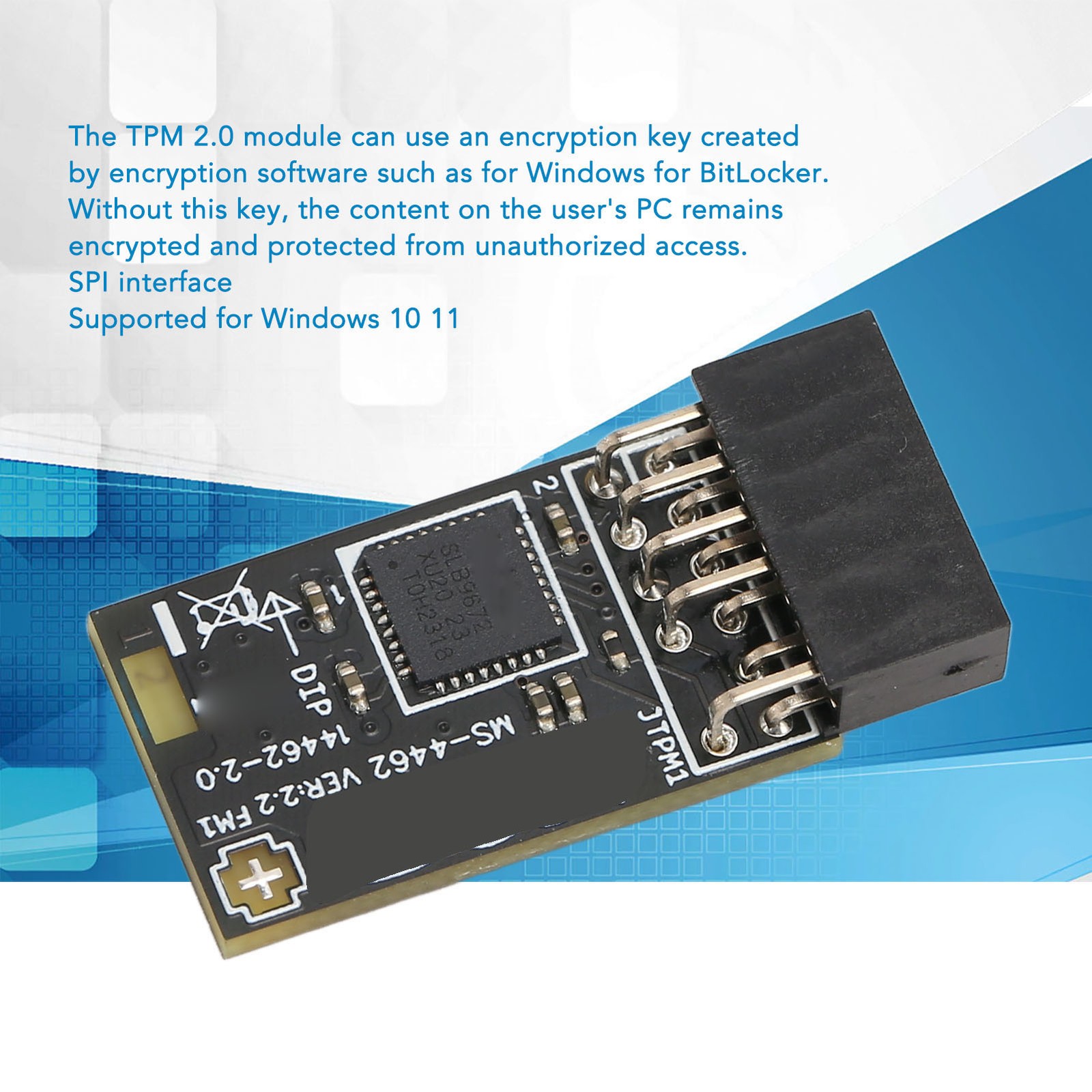 TPM2.0 Module With SLB 9672 SPI Interface For Motherboards