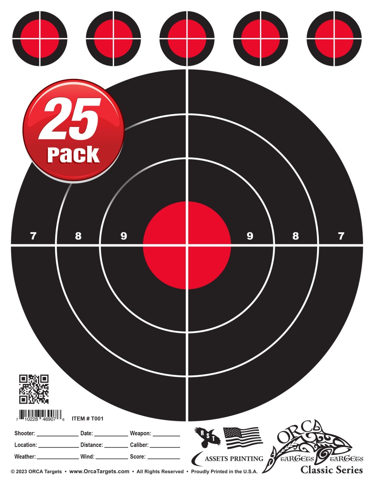 25 PACK: Range Shooting Pistol / Rifle TARGETS! FREE SHIPPING! WHITE [D30]