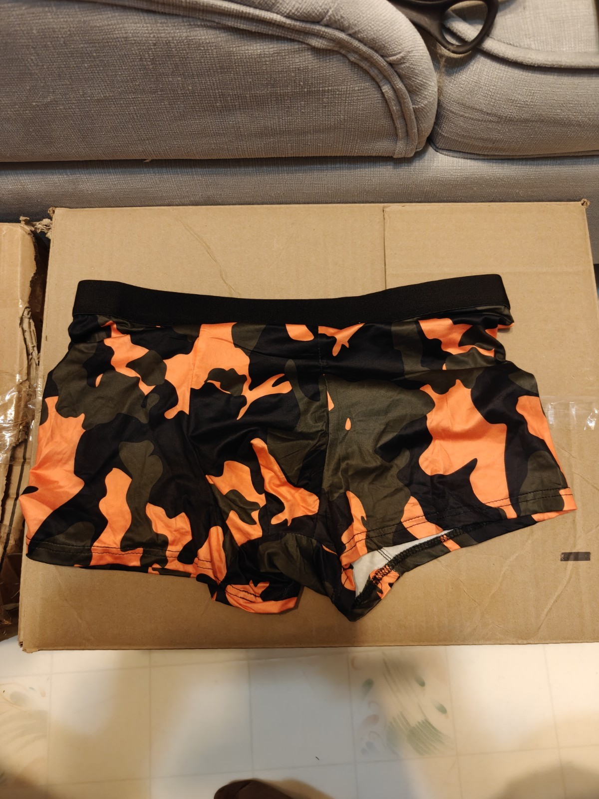 GT5- 5 Boxer Briefs Funny Design Ducks, Lips, Camo, Checker Patterns Size Medium