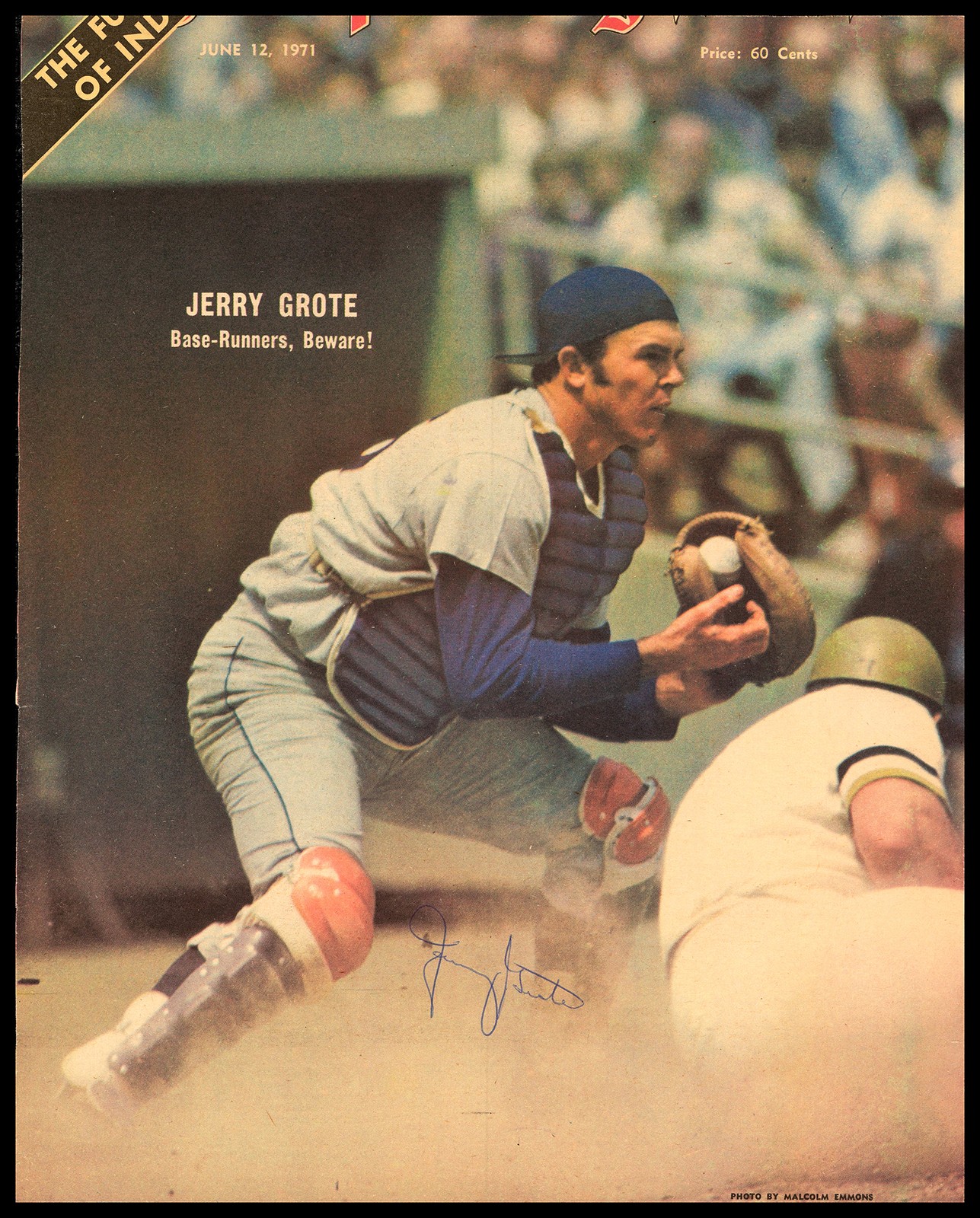 Jerry Grote Autographed Signed Sporting News Cover New York Mets