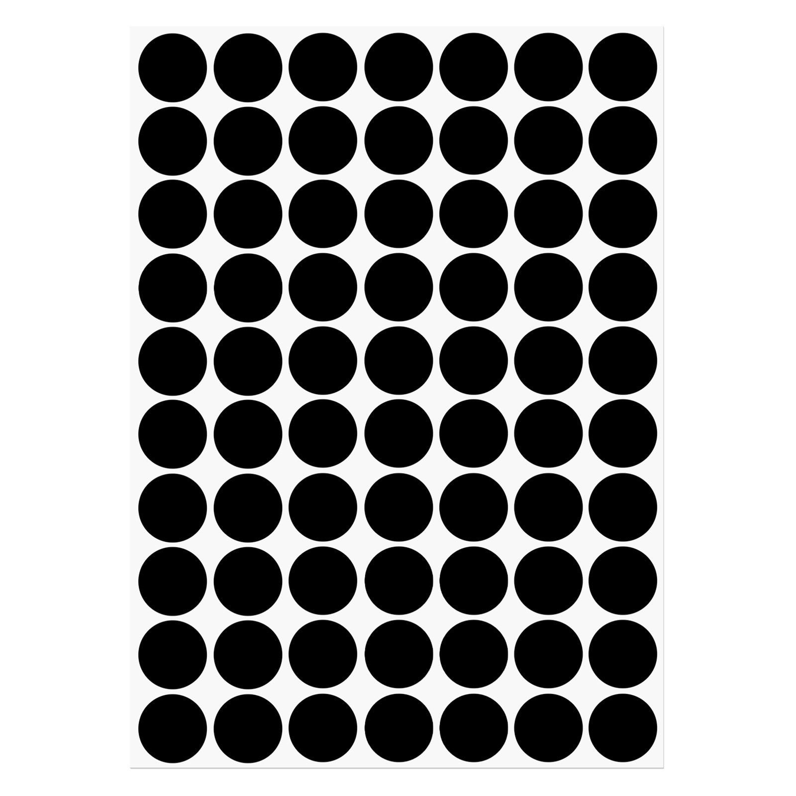 1 Sheet/70Pcs 18mm Dia PVC Self Adhesive Screw Hole Cover Stickers, Black