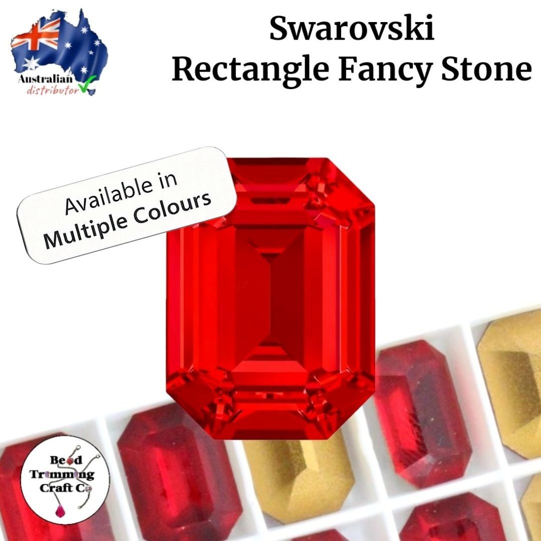 Swarovski 4600 / 4610 Baguette Crystal Stones - 18 x 13mm - 2 pieces - Vintage