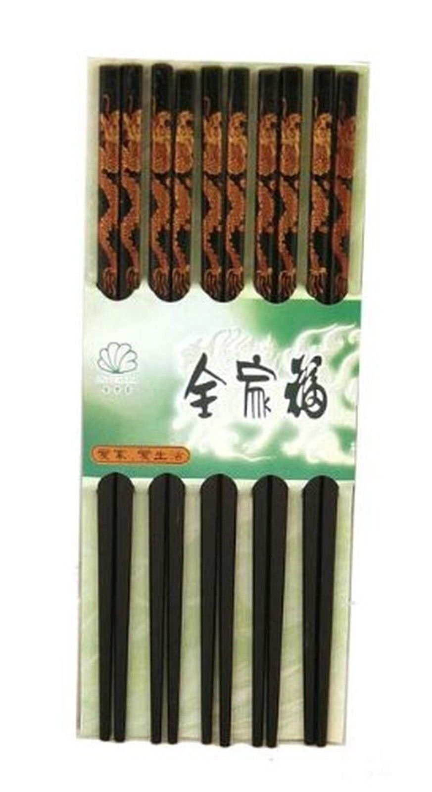 10 (5 Pairs) Chopsticks w. Dragon Painting