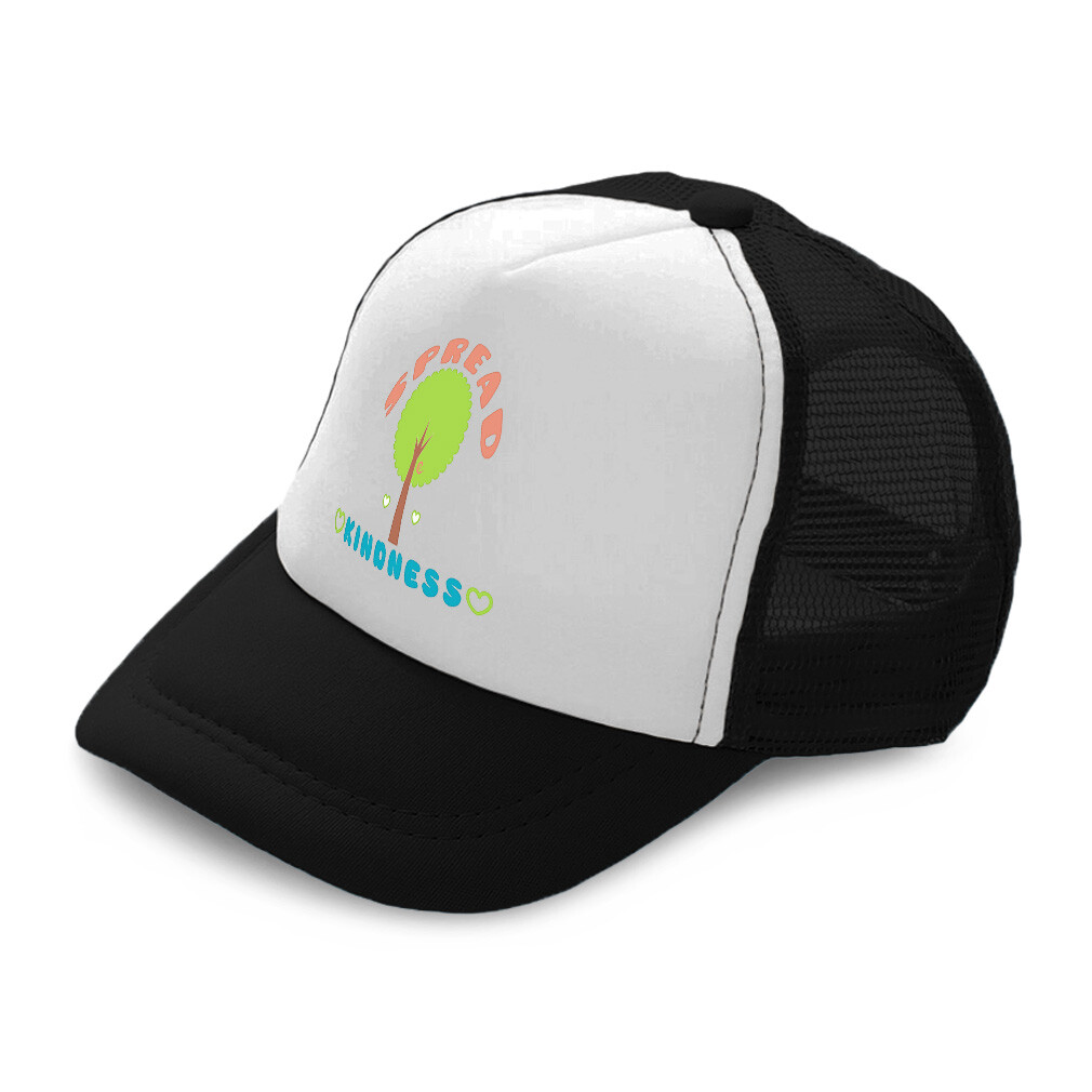 Kids Trucker Hat Spread Kindness Tree Polyester Boys Caps & Girls Caps