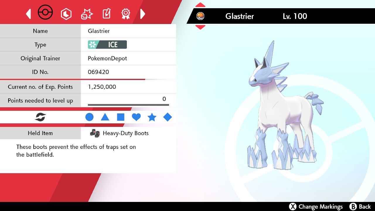 6IV Glastrier Pokemon Sword and Shield *SAME DAY*