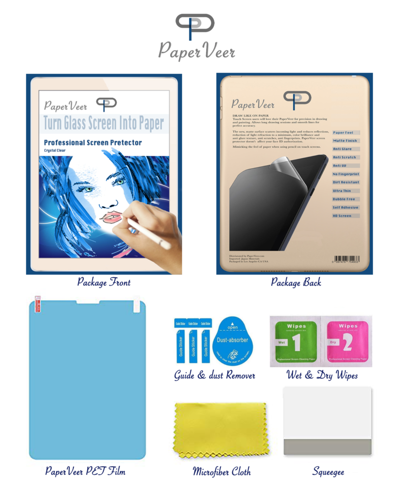 PaperVeer Matte Finish Film Anti-Glare Screen For Apple iPad 12.9 in W Button