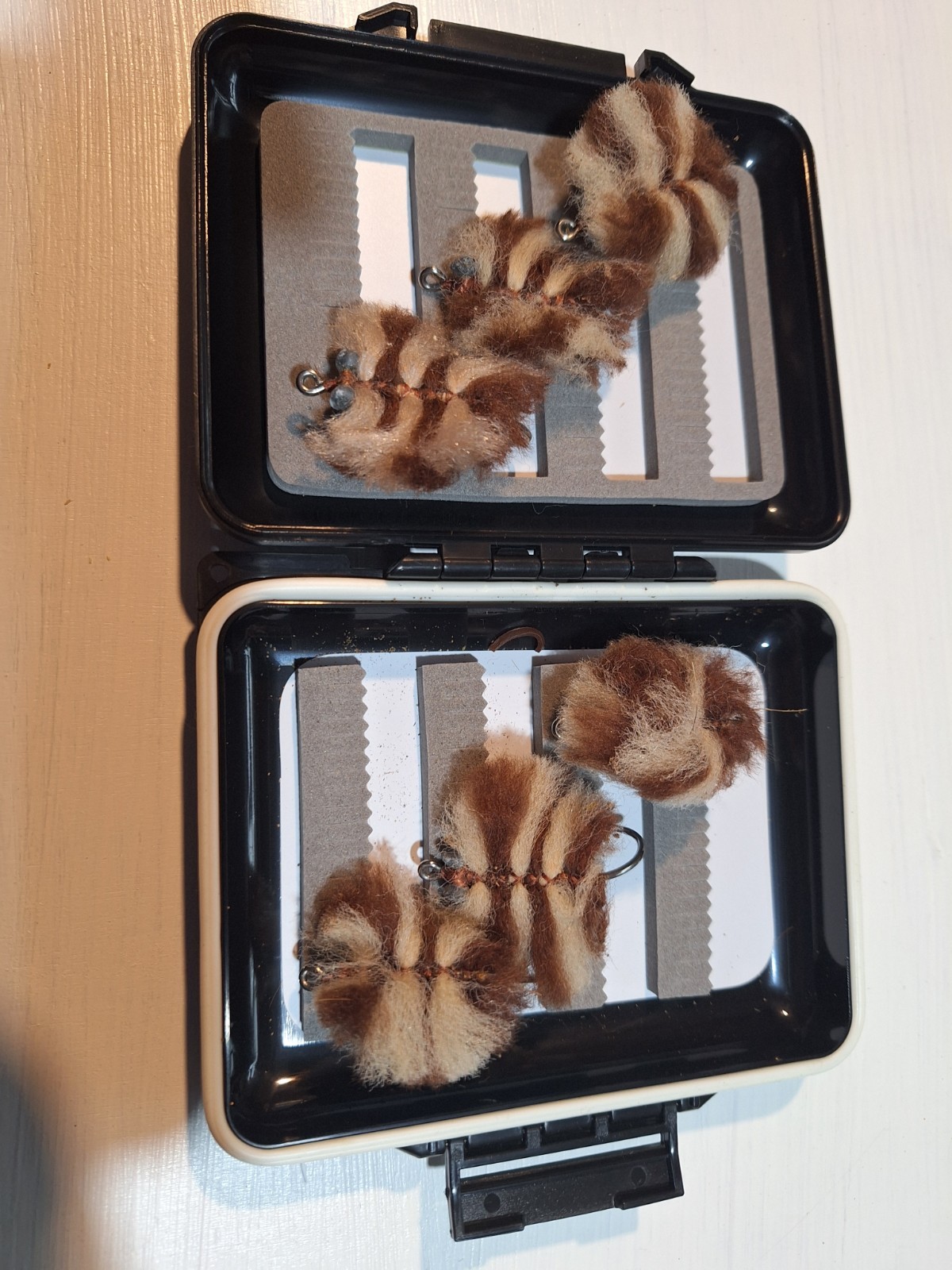 Merkin saltwater fly fishing flies #1/0 Crab  natural set of 6 NOS - NEED LEGS