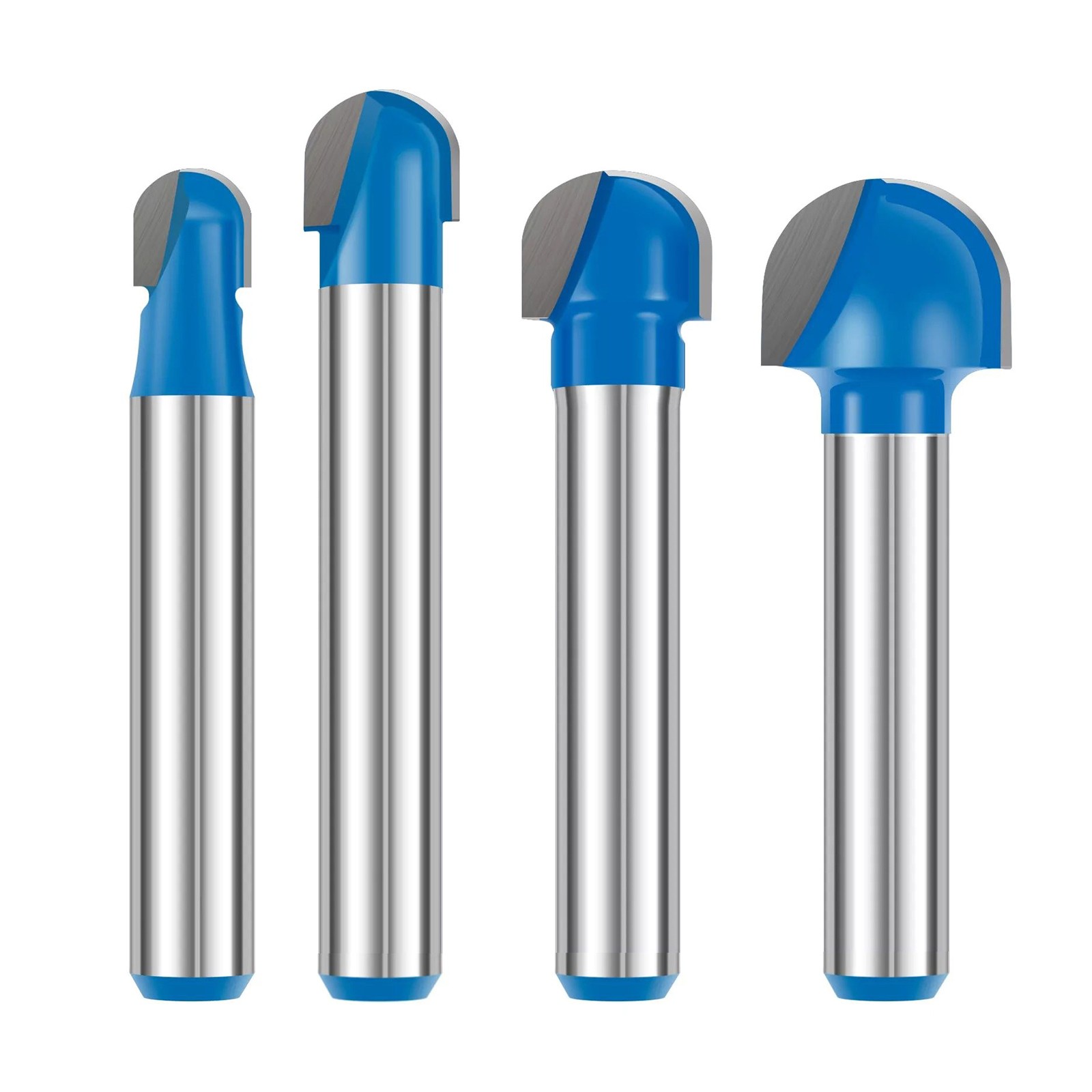 4PCS 1/4 Inch Shank Carbide Round Nose Core Router Bit Set Woodworking Tool