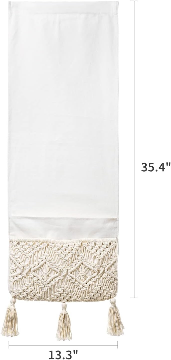 Mkono Macrame Armchair Caddy Boho 4 Pockets for Couch