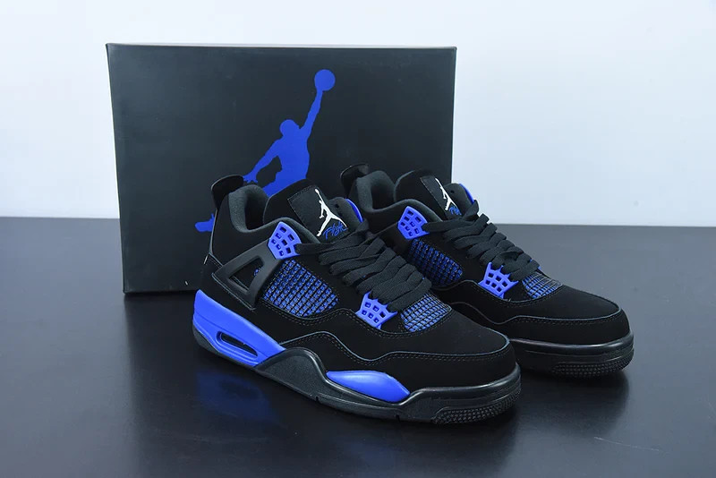 All Men's Size US  Jordan 4 Retro Black Blue Thunder