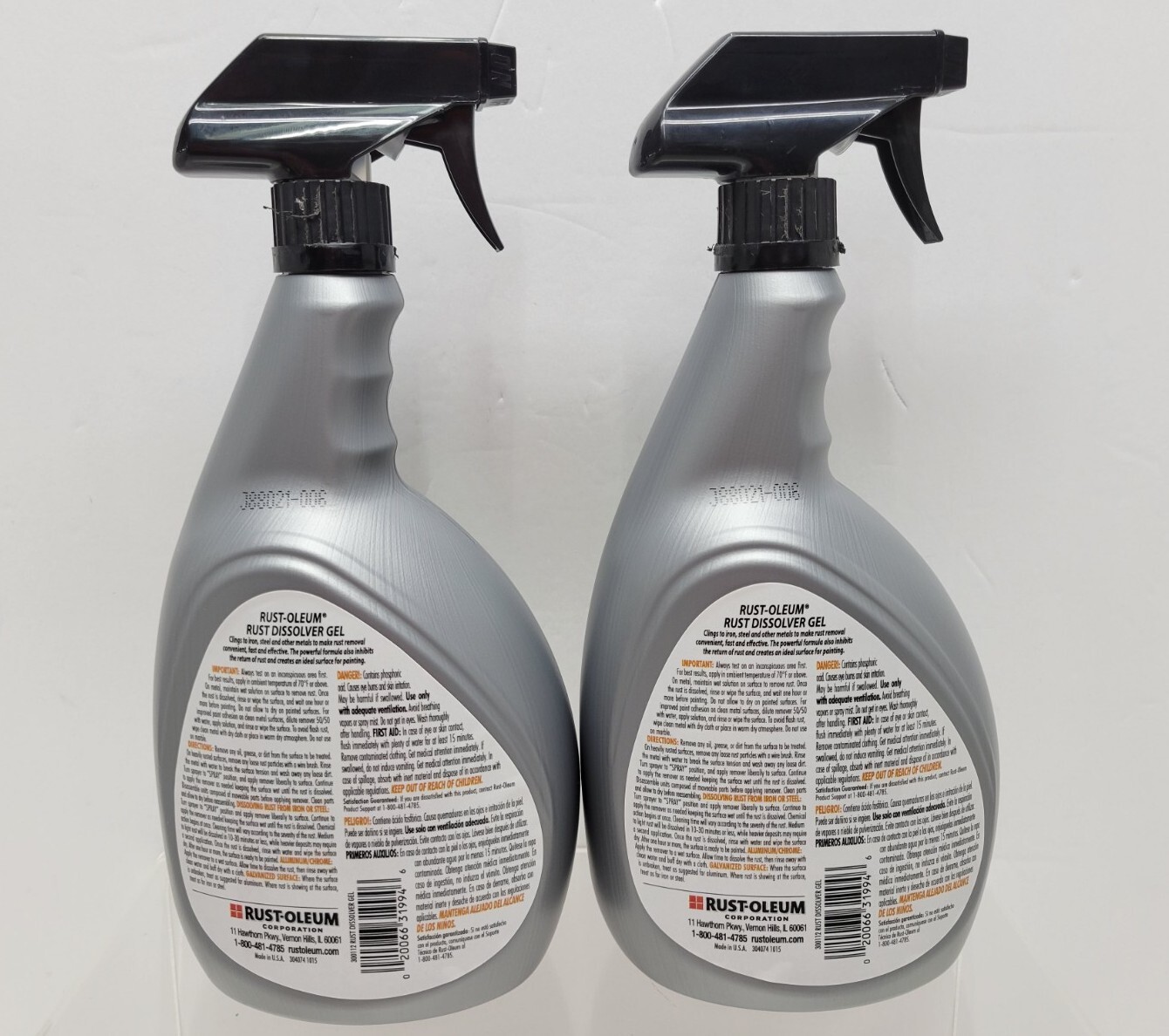 LOT OF 2 - RUST-OLEUM RUST DISOLVER POWERFUL GEL FORMULA 32 oz FREE SHIPPING