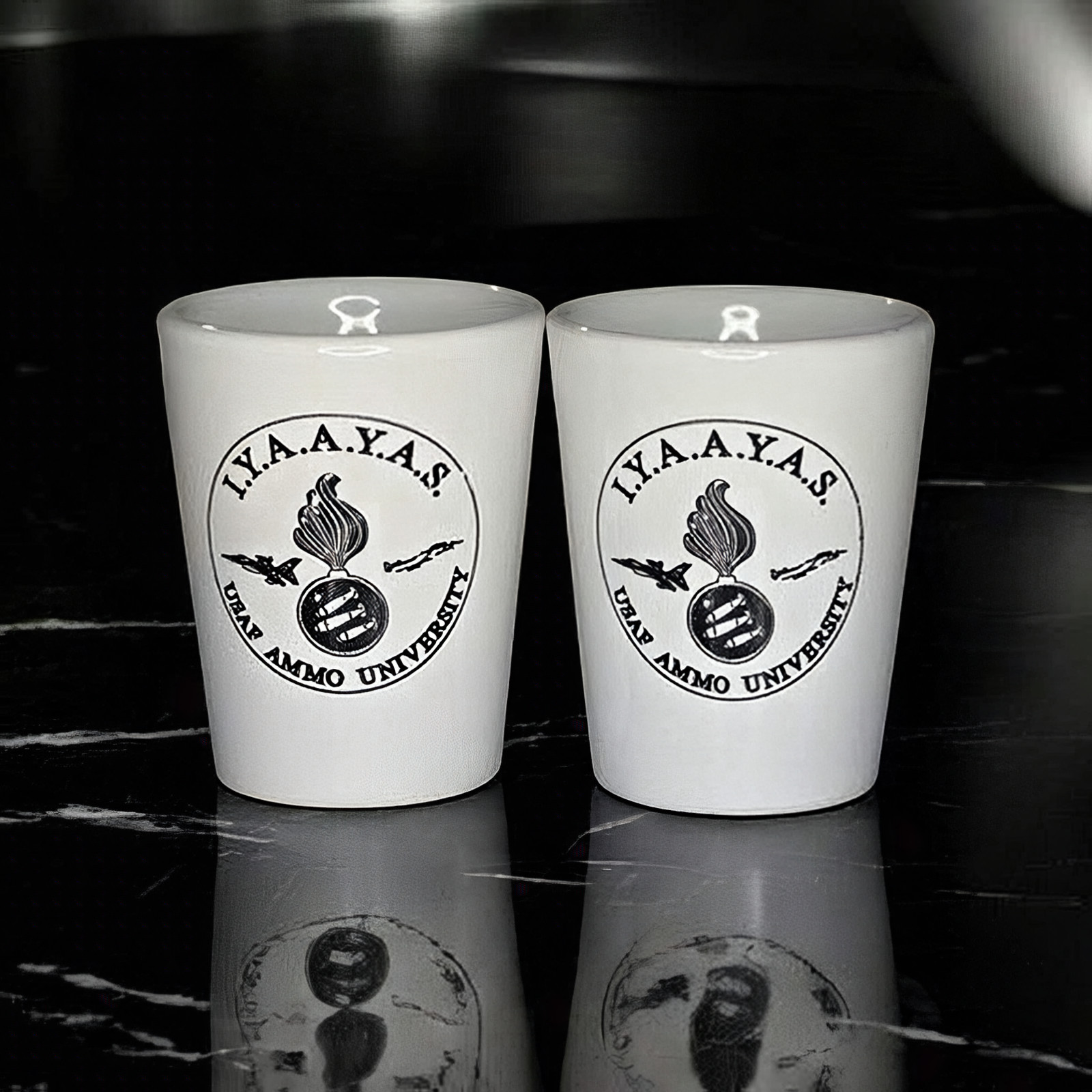 USAF AMMO Shot Glasses | Vintage Military Barware | Free Shipping, New 1 oz