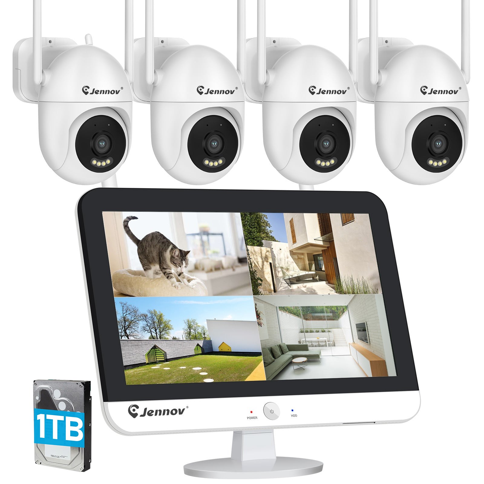 5MP 10CH NVR Wireless 2.4/5G Wifi Security Camera System Kit For Home Outdoor