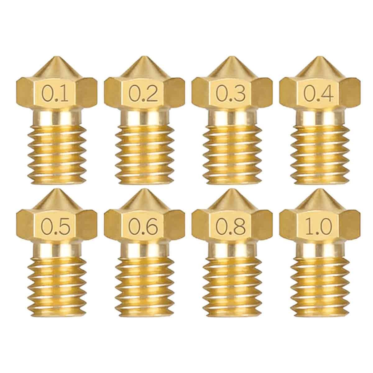 3D Printer Brass Nozzle M6 Thread 1.75mm 3mm Filament for Hotend Extruder