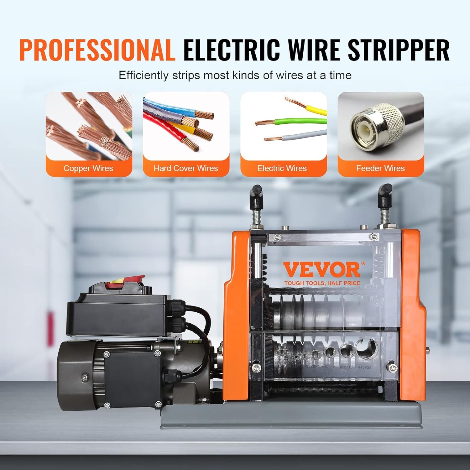 Electric Wire Stripping Machine, 0.06''-0.98'' Automatic Wire Stripper Machine