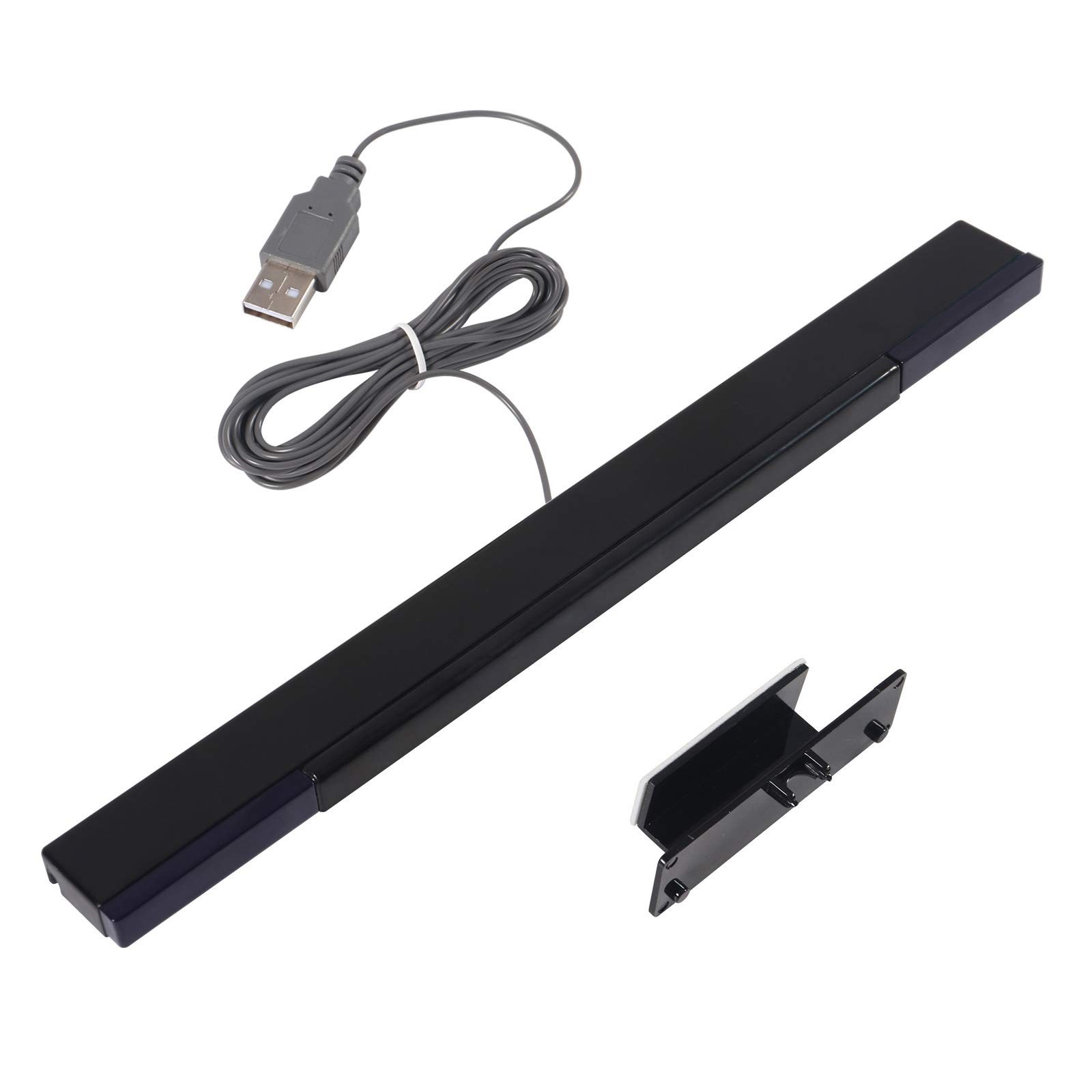 Aokin USB Sensor Bar for Wii, Replacement Wired 9.5 inches, 2.Black