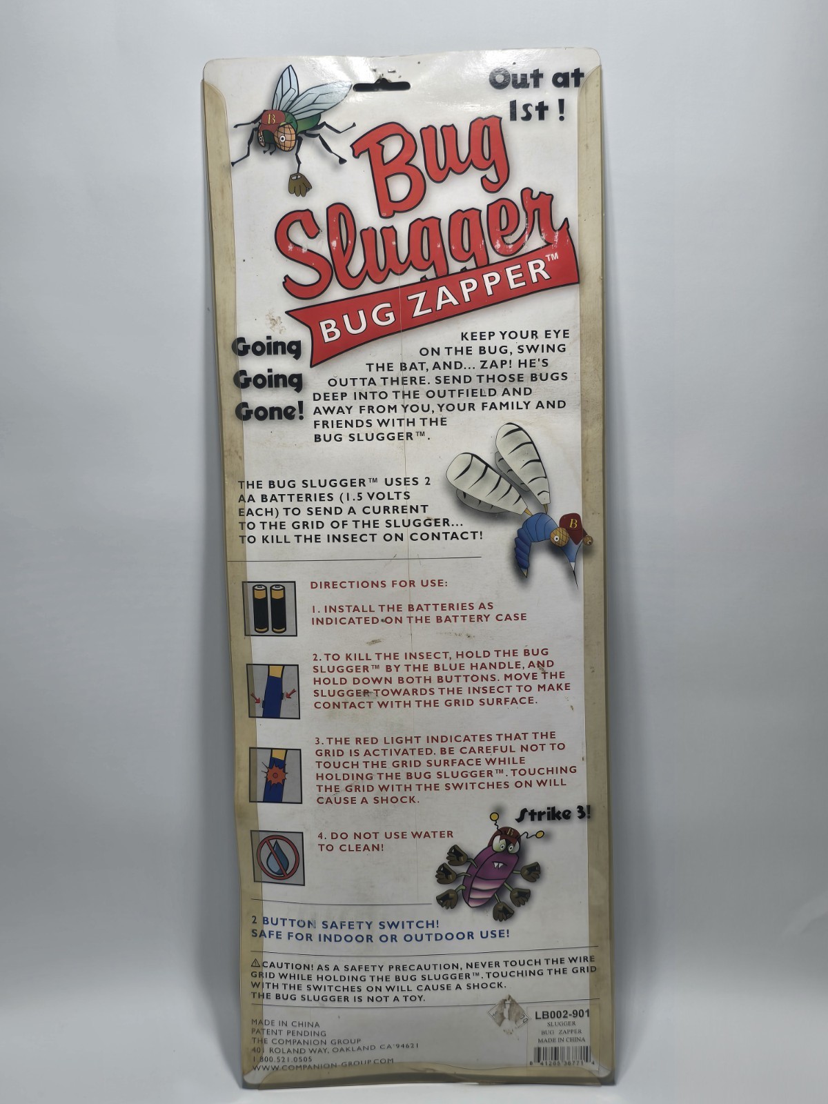 Vintage Bug Slugger Handheld Electric Bug Zapper Racket Bat Sealed Pack Untested