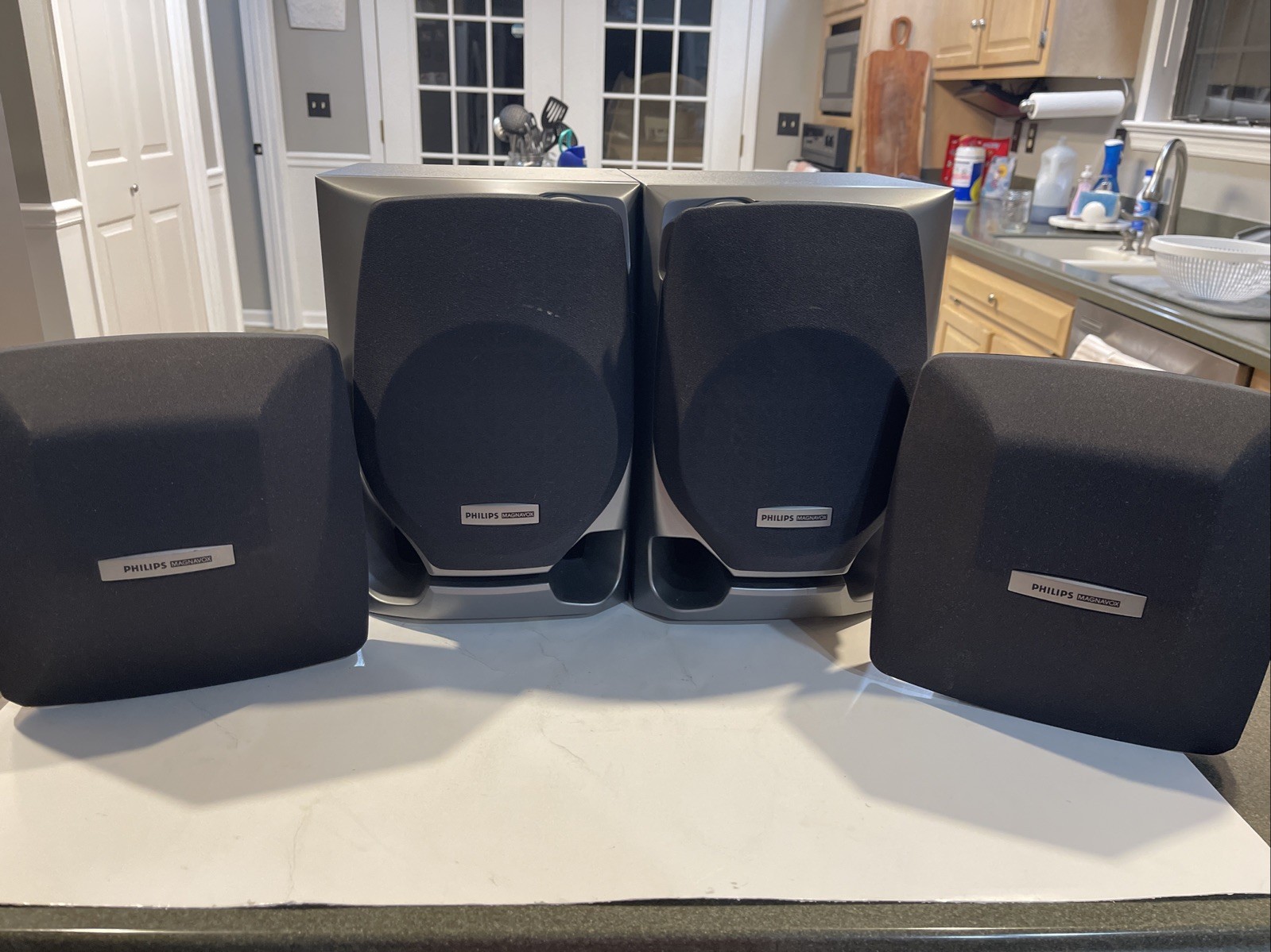 Vintage Philips Magnavox Surround Sound 4 Speaker Set Tested Works Sounds Great!