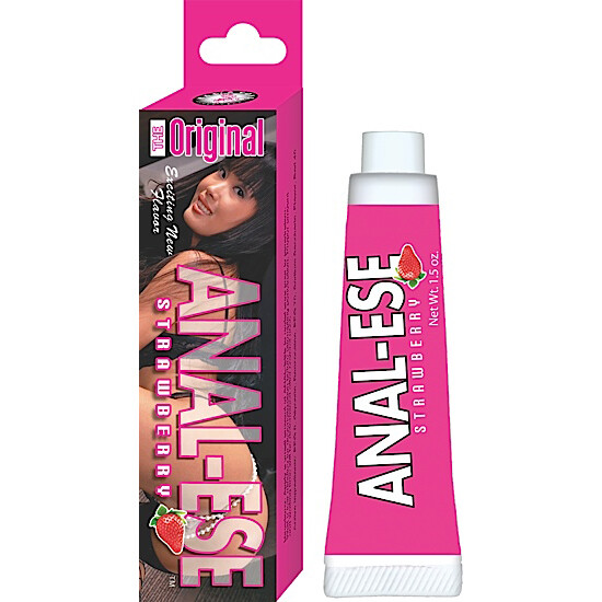 New Anal Ese Cherry or Strawberry Flavored Desensitizing Lubricant .5 & 1.5 oz