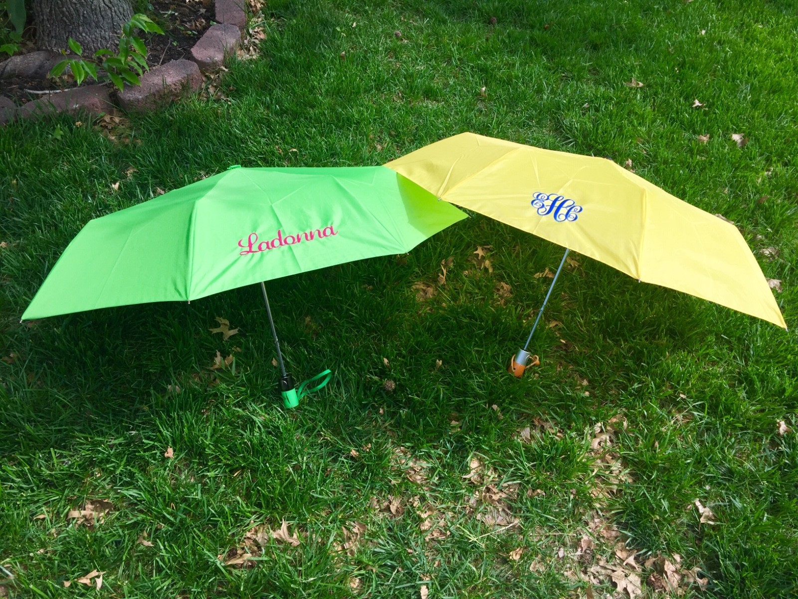 Personalized, Monogramed Umbrella in variety of colors push up embroidered